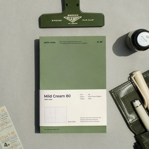 A6 Satin Notebook M80 [3colors] | Grid, Blank Notebook