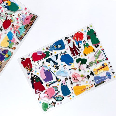 Gestures_ Hanbok Korean Traditional Clothes Seal Sticker [2types]