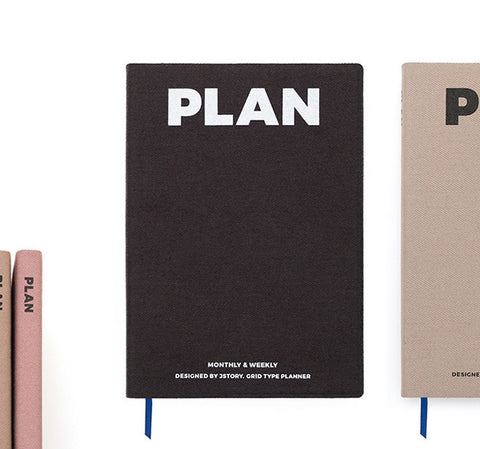 Plan Grid Journal Weekly Planner [charcoal]