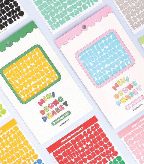 Mini Fat Alphabet Sticker All-in-One Set | 10sheets