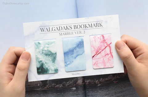 Magnetic Bookmarks 3P _ Marble ver.2