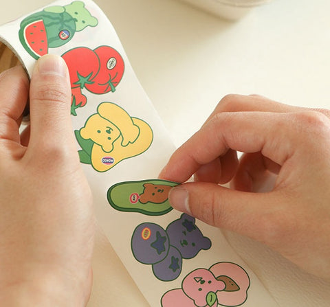 Jelly Bear Roll Sticker [01 Fruit] | Gummy Bear