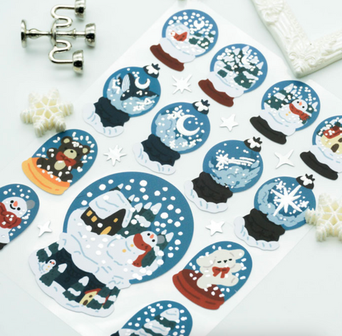 Christmas Snowball Seal Sticker