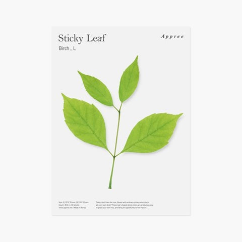 Birch Leaf Sticky Notes L [2colors]