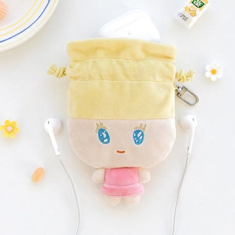 Doll String Pouch [3types] | Daily Pouch | Rabbit | Turtle | Girl