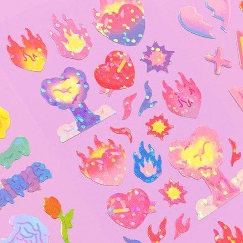 Twinkle Deco Sticker [Burning Heart]