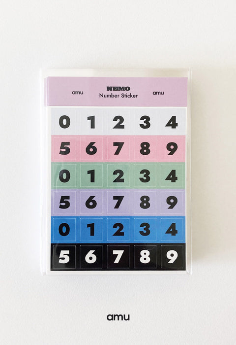 Square Number Sticker Pack