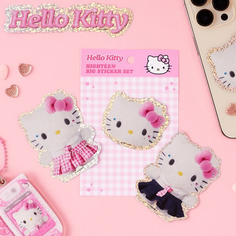 Highteen Hello Kitty Hologram Big Sticker Set