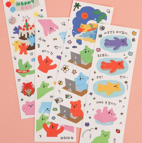 Jelly Bear Seal Sticker 01-04