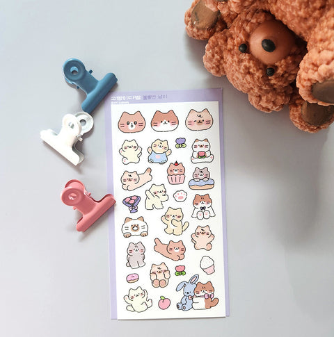 Cheek-red Cat Seal Sticker