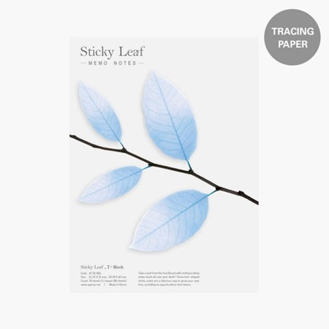 Birch Leaf Tracing Sticky Notes L [2colors]