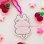 Flat Rabbit Acrylic Diary Charm | Bunny Key Rings