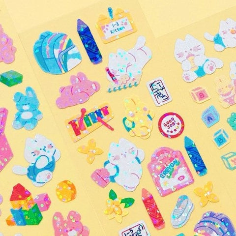 Twinkle Deco Sticker [School Kitty]