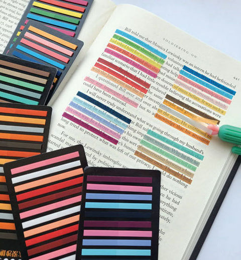 Mixed Colors Short Index [6types] | Highlighter Sticky Notes