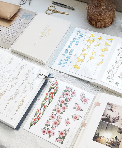 Flower Sticker 6 Set [2types]