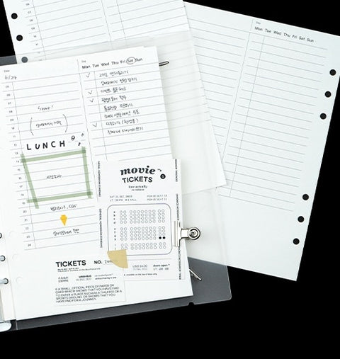 A5 Daily Time Line Checklist Planner [3types] | A5 Inserts