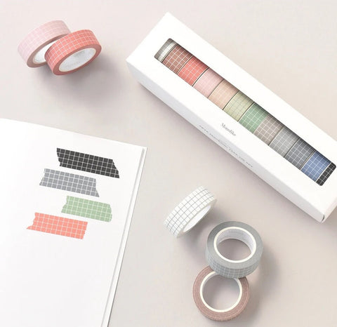 Arte Masking Tape 12P SET [Gloomy Grid]