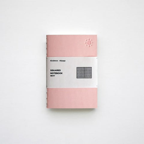 Petit Grid Notebook [Pink] | Mini Squared Notebook