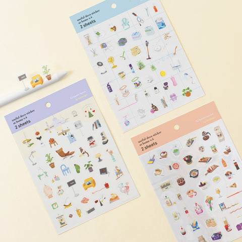 Useful Deco Stickers _ At Home v.4 [3types]