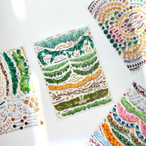 Garland Seal Sticker [4types] | Deco Sticker