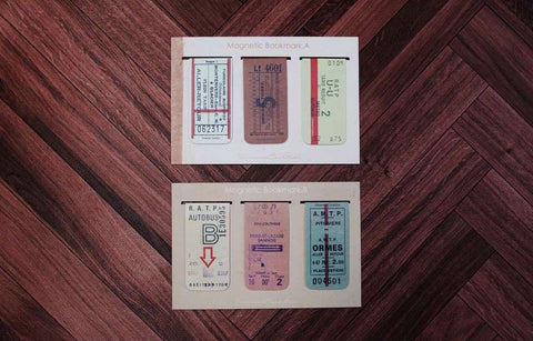 Vintage Tickets Magnetic Bookmarks 3P [2types]