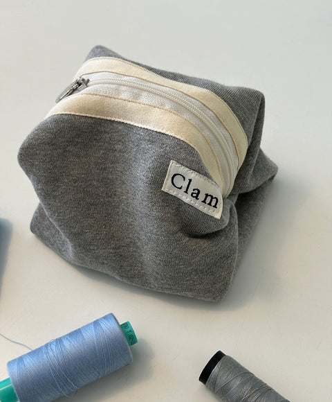 Clam Round Pouch [Snug Gray] | Daily Pouch