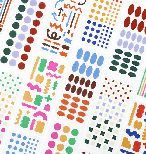 Pigment Transparent Sticker [28types]