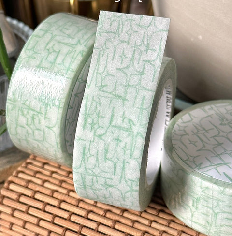 Yellow Green Glitter Masking Tape