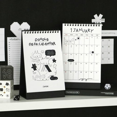 2026 Doodle Desk Calendar