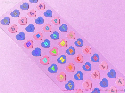 Deco Sticker [Heart Alphabet Aurora Sticker]