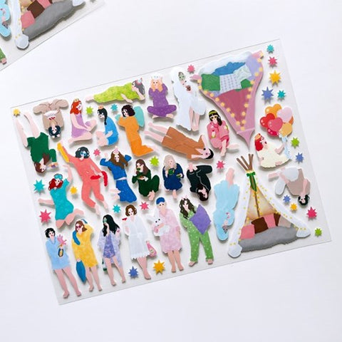 Pajamas Party Seal Sticker | Deco Sticker