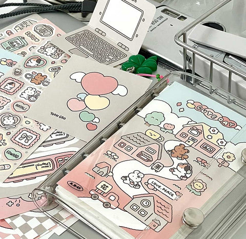 YOON GOO Retro Sticker Pack | Planner Deco Sticker