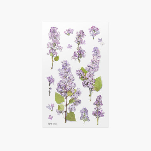 Pressed Flower Sticker [Lilac] | Printed Dried Flower Sticker