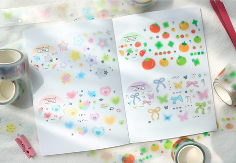 PLEPLE Kiss Cut Tape [4types] | Kiss Cut Deco Sticker