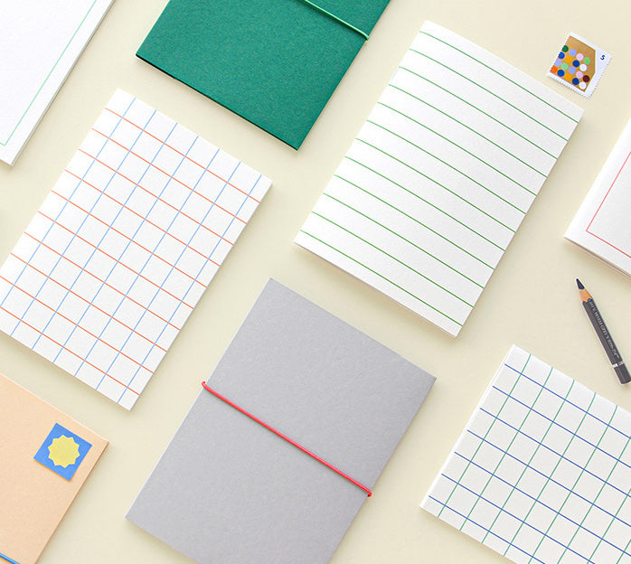 Color Notebook M [6types] | Blank, Grid, Line Notebook – dubudumo