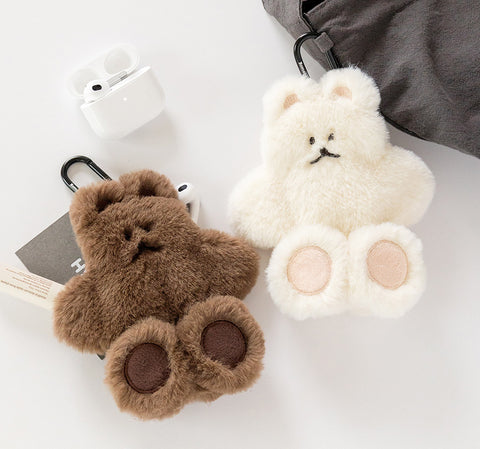 DONATDONAT Bear Fur Pouch [2colors] | AirPods Pouch