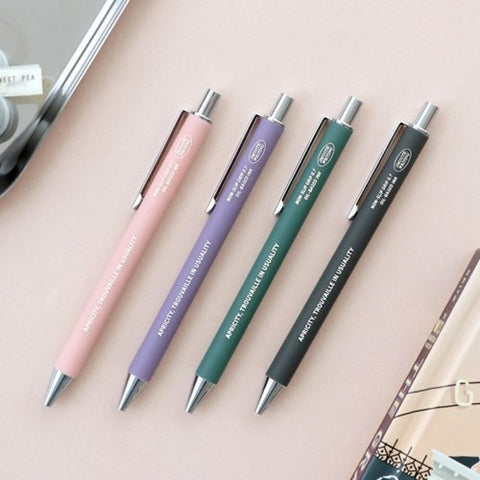 NON-SLIP SMOOTHING PEN [4colors] | GEL PEN 0.38mm & BALLPOINT PEN 0.7mm