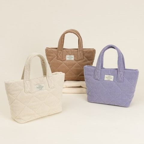 Comfy Cozy Corduroy Mini Tote Bag [3colors]