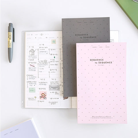 Sequence to Sequence Time Weekly Planner (6months) [5types]