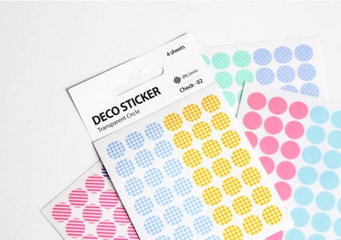Transparent Circle Sticker Pack [12types] | 4sheets