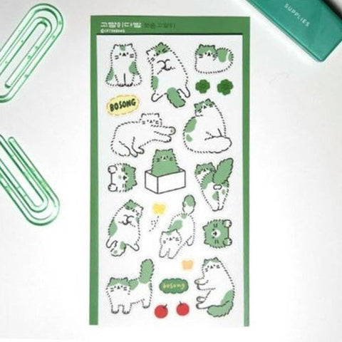 Fluffy Cat Seal Sticker v.1 | Kitty Deco Sticker