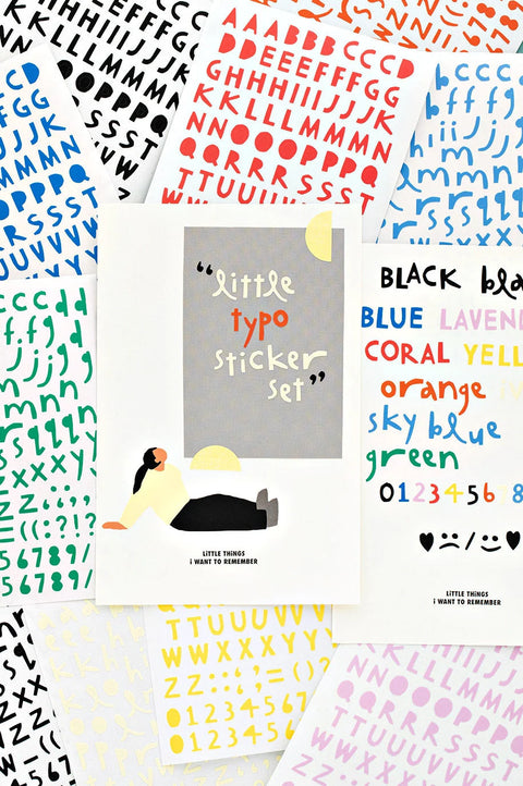 Little Things ALPHABET & NUMBER Calligraphy Sticker Pack | 10sheets