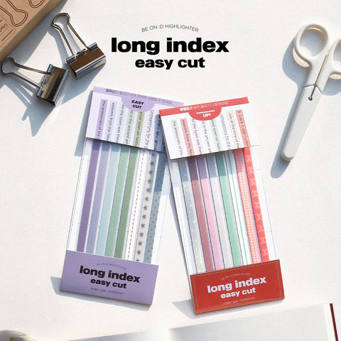 Long Index Easy Cut Highlighter Sticky Notes [2types]