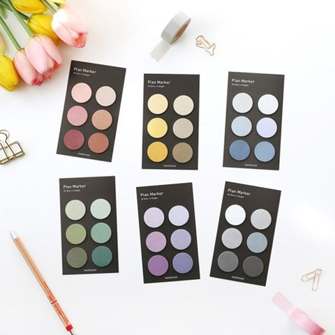 Plan Marker Round Sticky Notes [6colors] | Bookmark Tabs