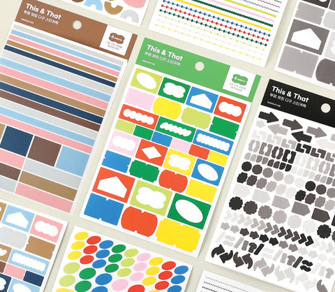 This & That Check Transparent Checking Sticker Pack [3types] | 6sheets