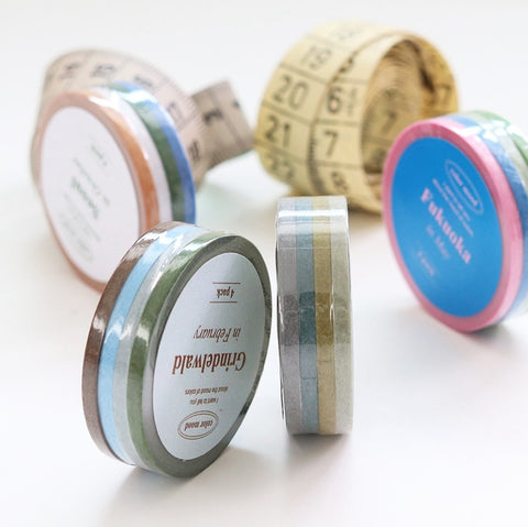 Slim Masking Tape 4PCS [4types] | Mood in Travel