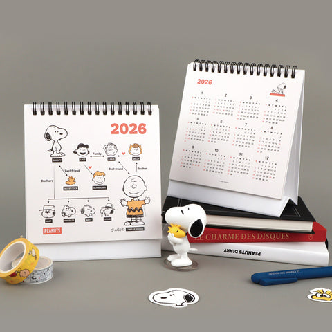 2026 Peanuts Snoopy Classic Square Desk Calendar