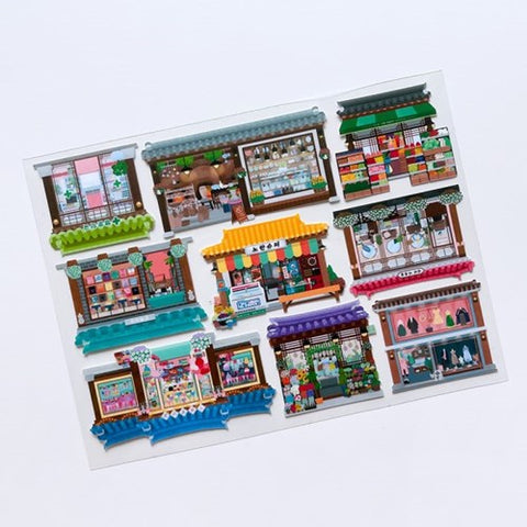 Hanok Shop Seal Sticker [2types] | Deco Sticker | Korean-style House
