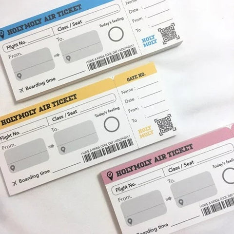AIR TICKET Memo Pad [Yellow] | Airline Ticket Notepad