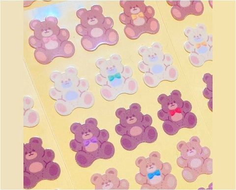 Twinkle Deco Sticker [Fluffy Bear Brown]